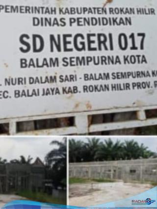 Kadisdik Rohil Bungkam Terkait Mangkraknya Pembangunan SD Negri 017 Balam